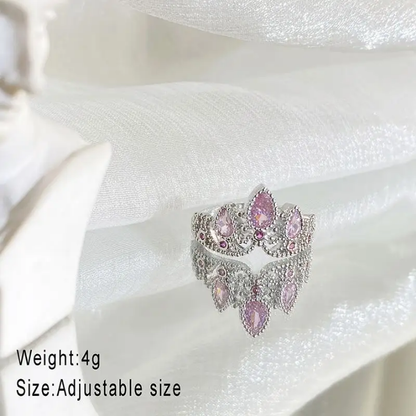 Royal Pink Crest Ring