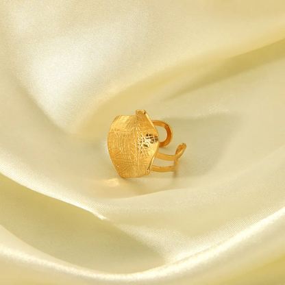 Aurora Fold Textured Statement Ring