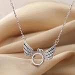 Celestial Wing Solitaire Necklace