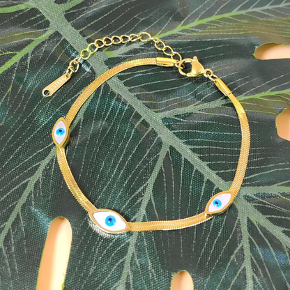 Azure Aura Evil Eye Bracelet