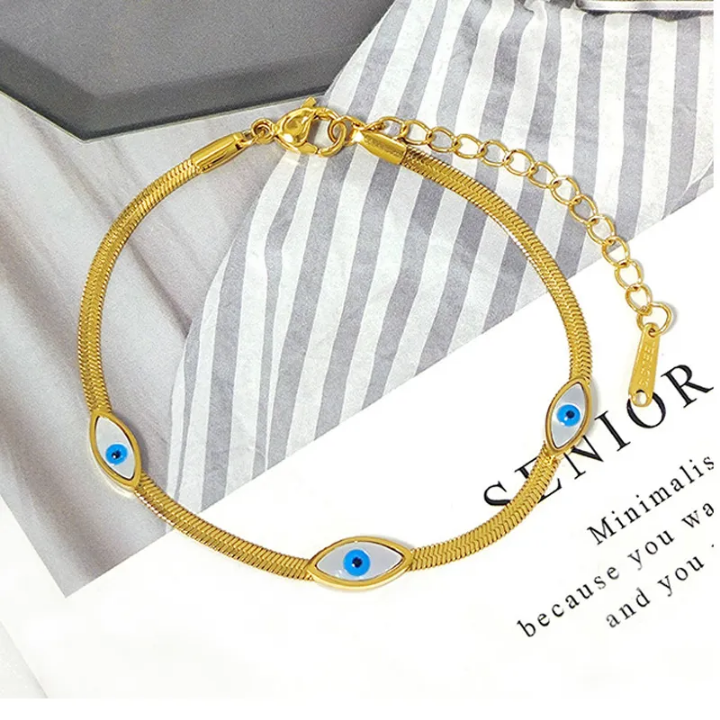 Azure Aura Evil Eye Bracelet
