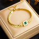 Emerald Royale Halo Bracelet