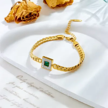 Emerald Royale Halo Bracelet