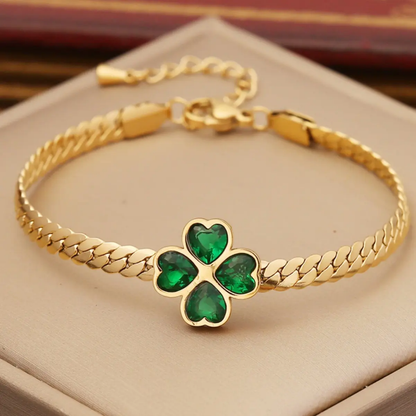 Emerald Clover Luxe bracelet