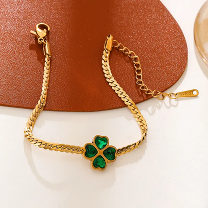Emerald Clover Luxe bracelet