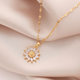 Soléa Bloom Gold Crystal Pendant Necklace