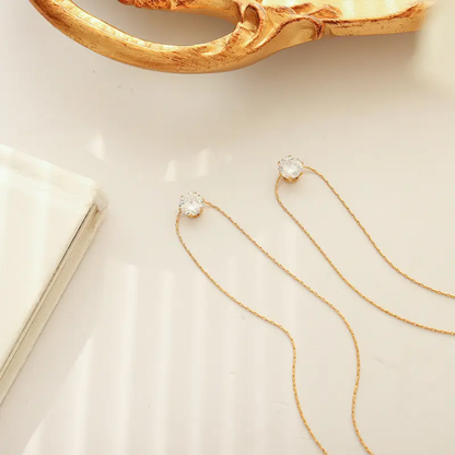 Solara Luxe Gold Solitaire Pendant Necklace