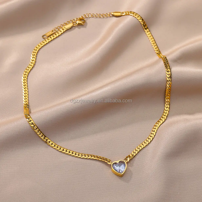 Amour Luxe Gold Heart Charm Necklace