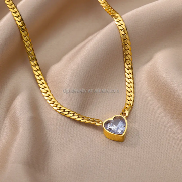 Amour Luxe Gold Heart Charm Necklace