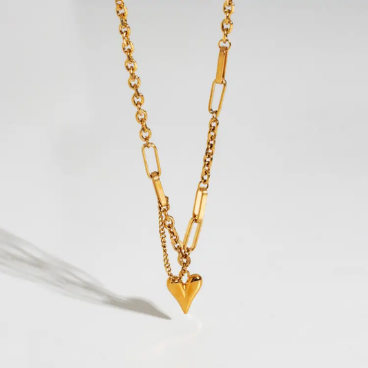 Minimal V Pendant Chain Necklace