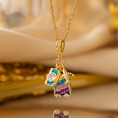 Voyage Luxe Travel Charm Pendant Necklace