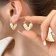 LuxeAmor Pearlheart Huggie Earrings