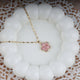 Rosé Blossom Crystal Flower Pendant Necklace