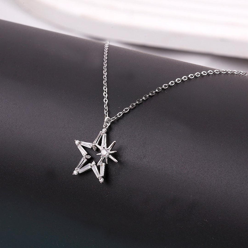 Baguette Star Pendant Necklace