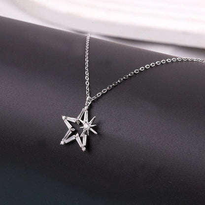 Baguette Star Pendant Necklace