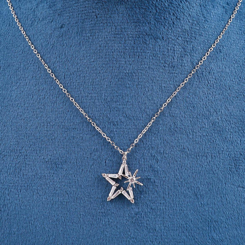 Baguette Star Pendant Necklace
