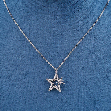 Baguette Star Pendant Necklace