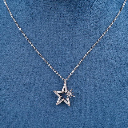 Baguette Star Pendant Necklace