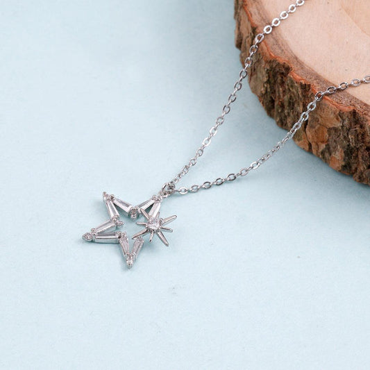 Baguette Star Pendant Necklace