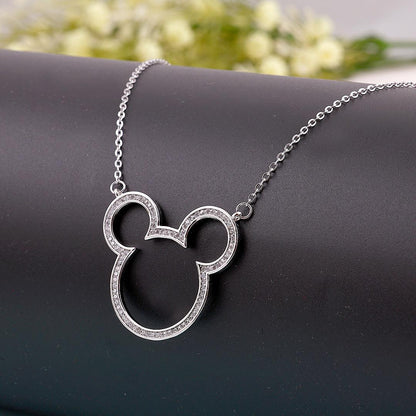 Pavé Outline Charm Pendant Necklace