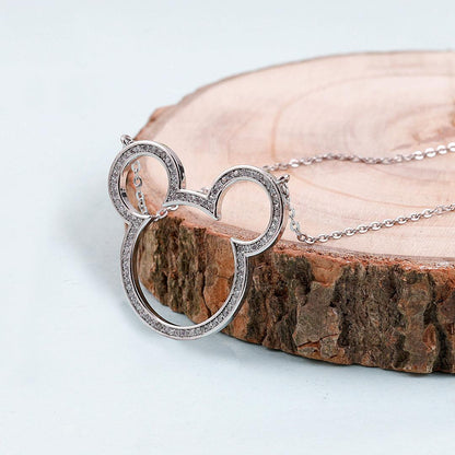 Pavé Outline Charm Pendant Necklace