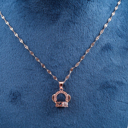 Pavé Heart Solitaire Pendant Necklace