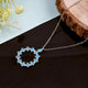 Blue Marquise Open-Heart Pendant Necklace