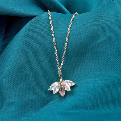 Marquise Crystal Cluster Pendant Necklace