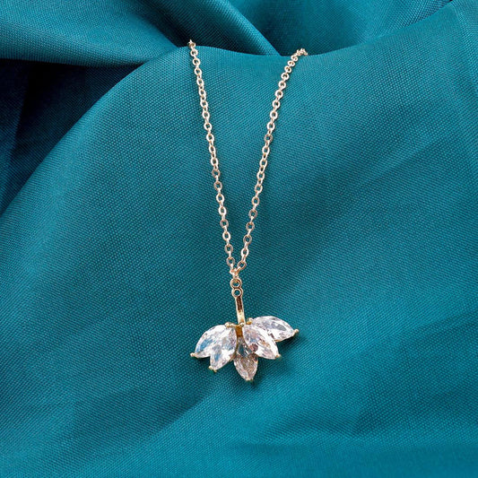 Marquise Crystal Cluster Pendant Necklace