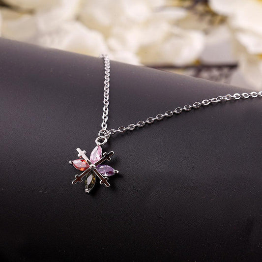 Multicolour Marquise Starburst Pendant Necklace