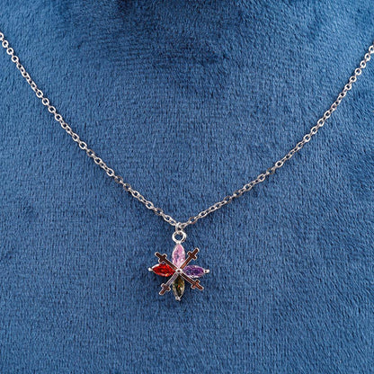 Multicolour Marquise Starburst Pendant Necklace
