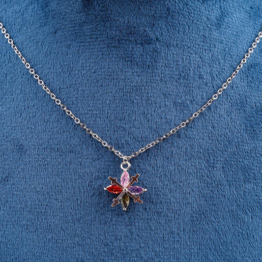 Multicolour Marquise Starburst Pendant Necklace