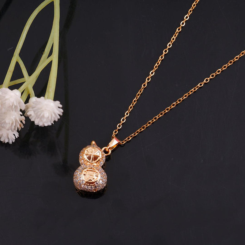 Fortuna Gourd Duo Spark Pendant Necklace