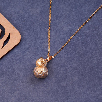 Fortuna Gourd Duo Spark Pendant Necklace