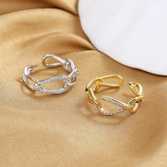 Véra Infinity Criss-Cross Pavé Ring