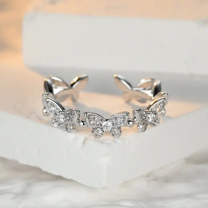 Celestia Butterfly Bloom Open Ring