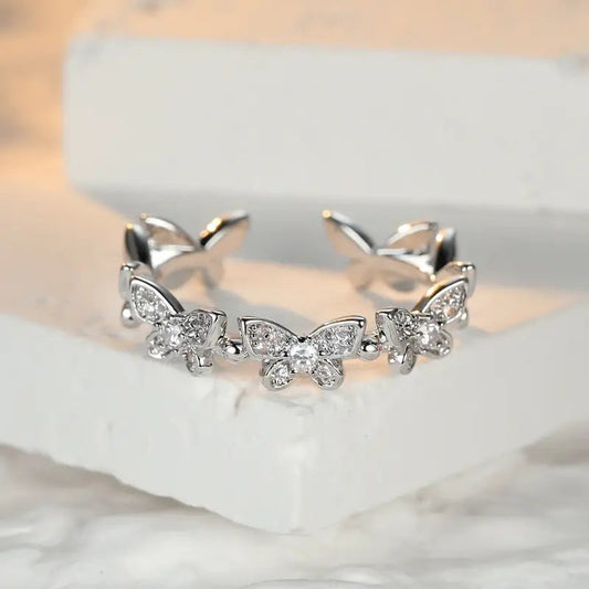 Celestia Butterfly Bloom Open Ring