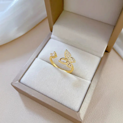Auréa Flutter Open Ring (Pavé Butterfly