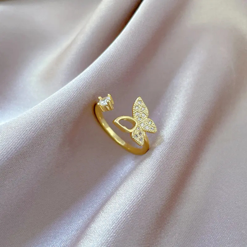 Auréa Flutter Open Ring (Pavé Butterfly