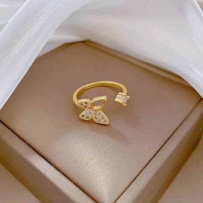 Auréa Flutter Open Ring (Pavé Butterfly