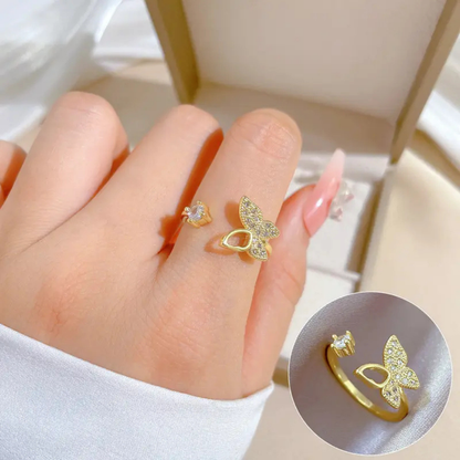 Auréa Flutter Open Ring (Pavé Butterfly
