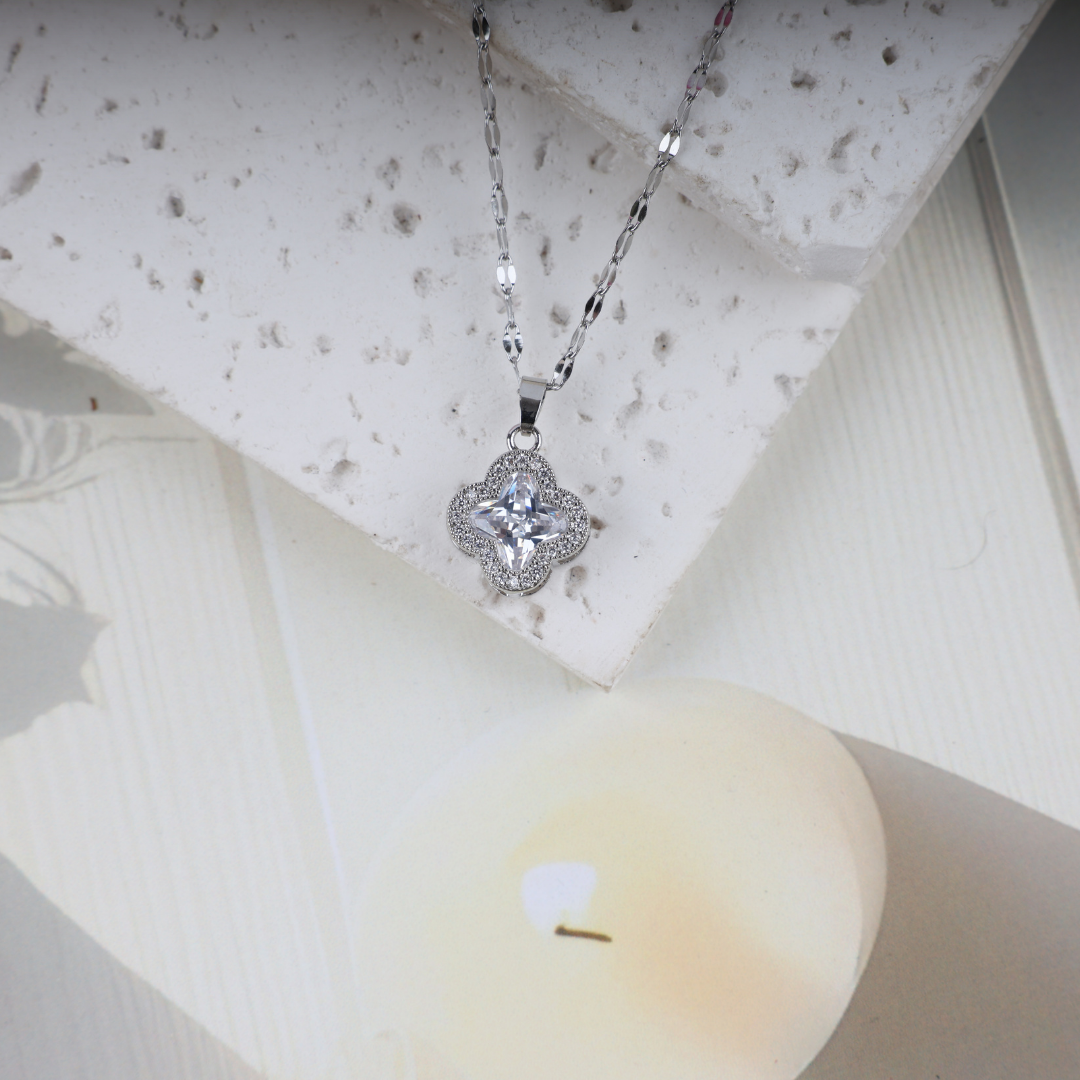 Crystal Bloom Solitaire Pendant