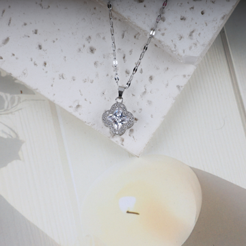 Crystal Bloom Solitaire Pendant
