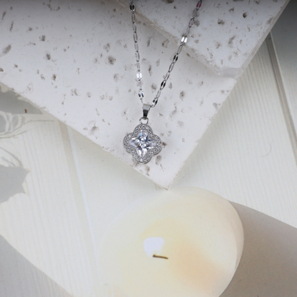 Crystal Bloom Solitaire Pendant