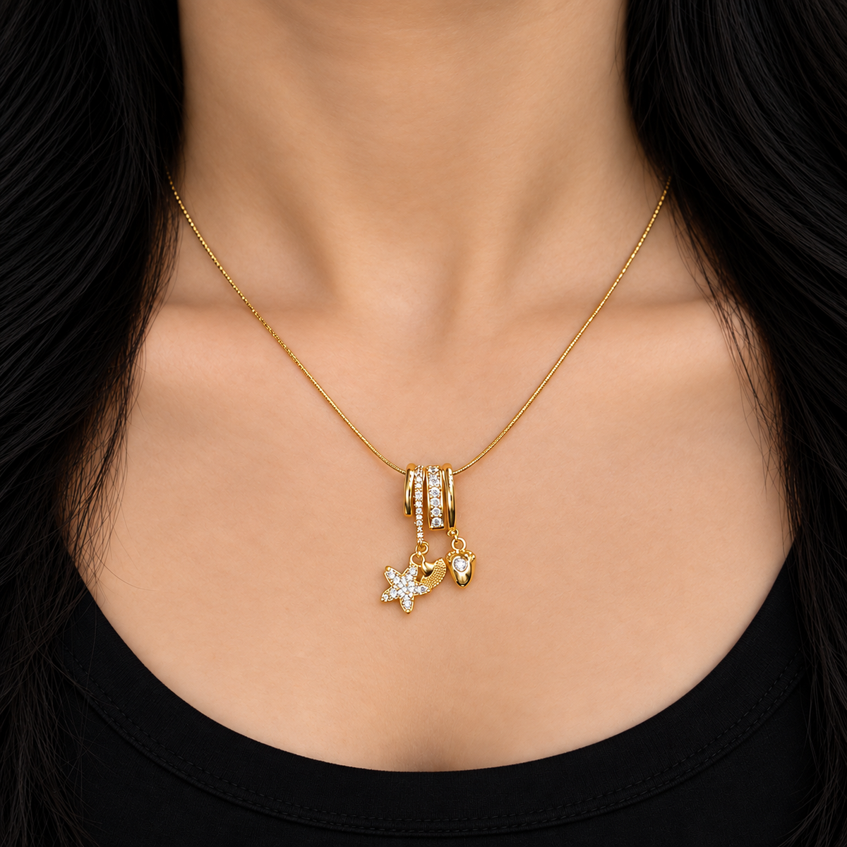 Ocean Charm Pendant Necklace