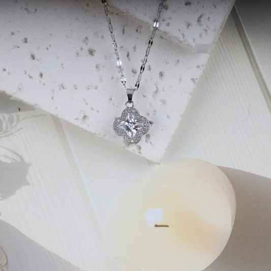 Crystal Bloom Solitaire Pendant