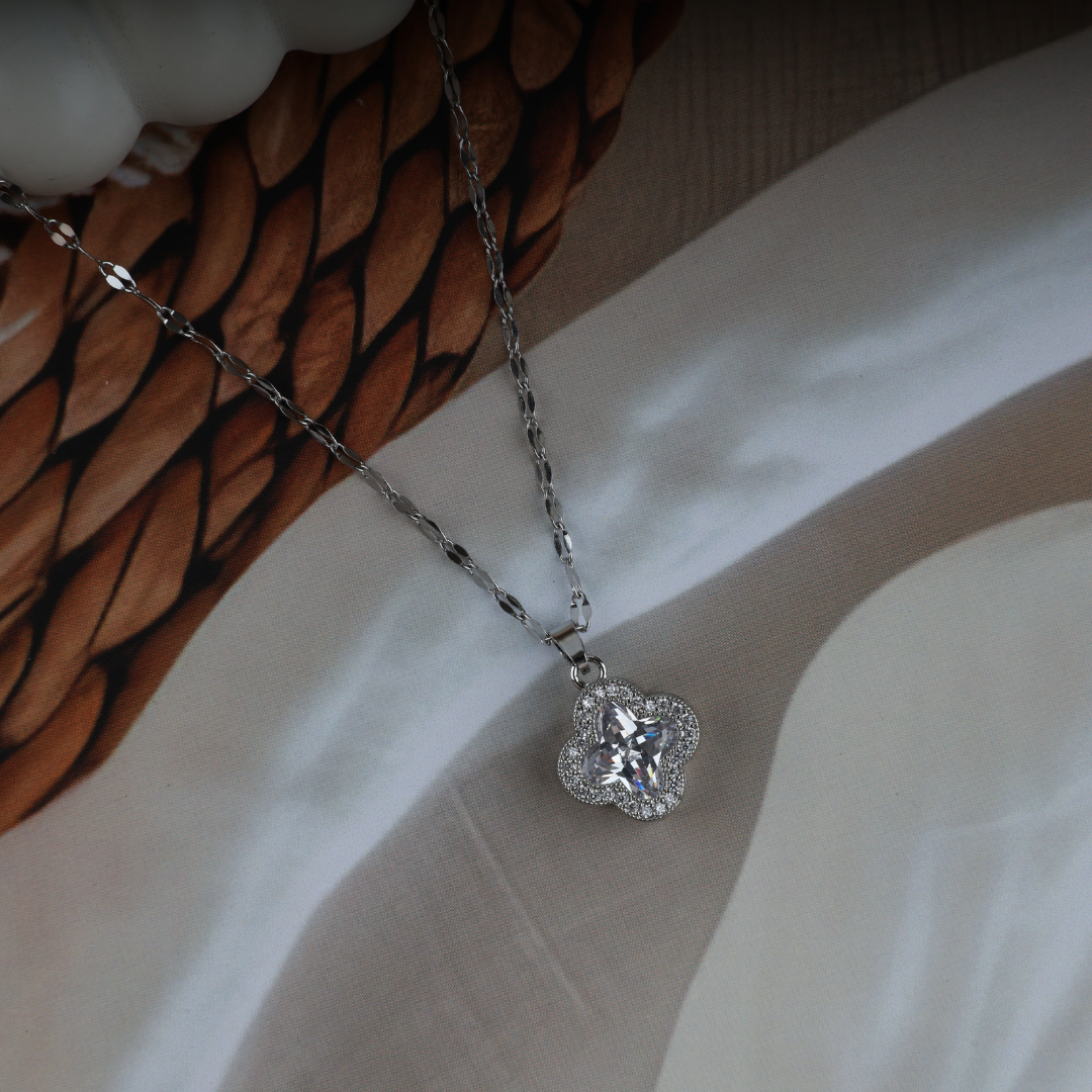 Crystal Bloom Solitaire Pendant