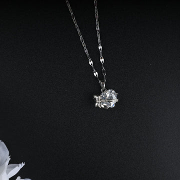 Saturn Crystal Pendant Necklace