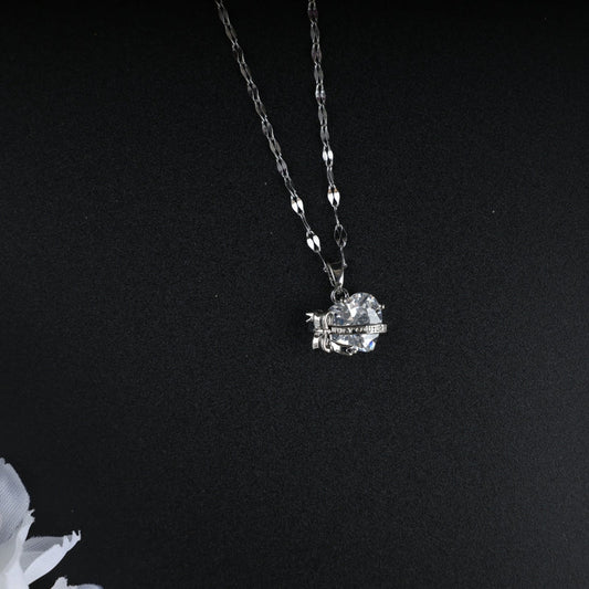 Saturn Crystal Pendant Necklace