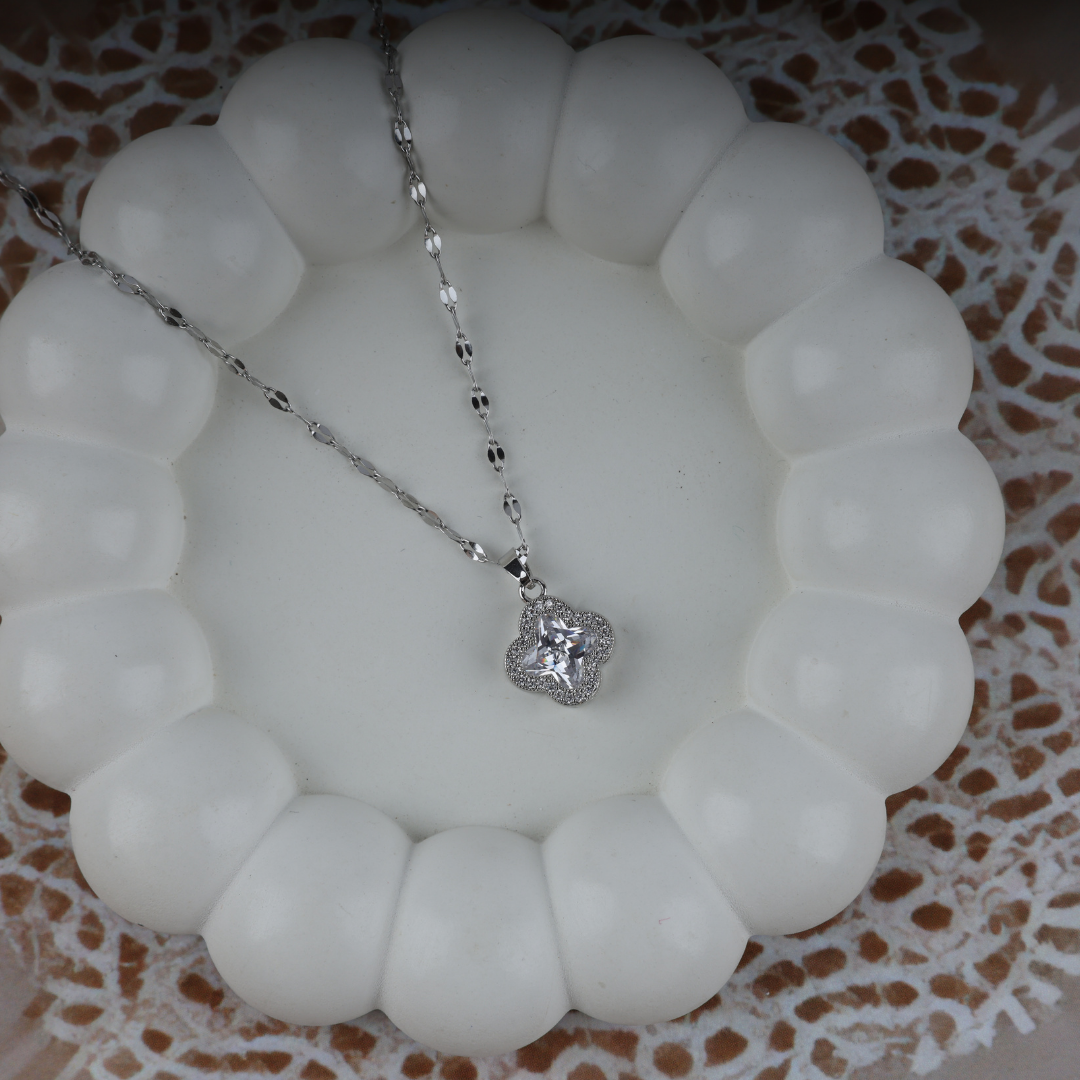 Crystal Bloom Solitaire Pendant